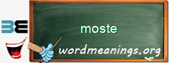 WordMeaning blackboard for moste